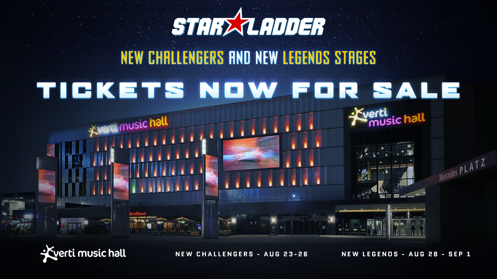 Get your tickets for New Challengers and New Legends stages